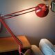 Ledu's vintage architect's lamp in orange sheet metal - 1960s