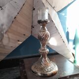 Candle holder eglomized glass