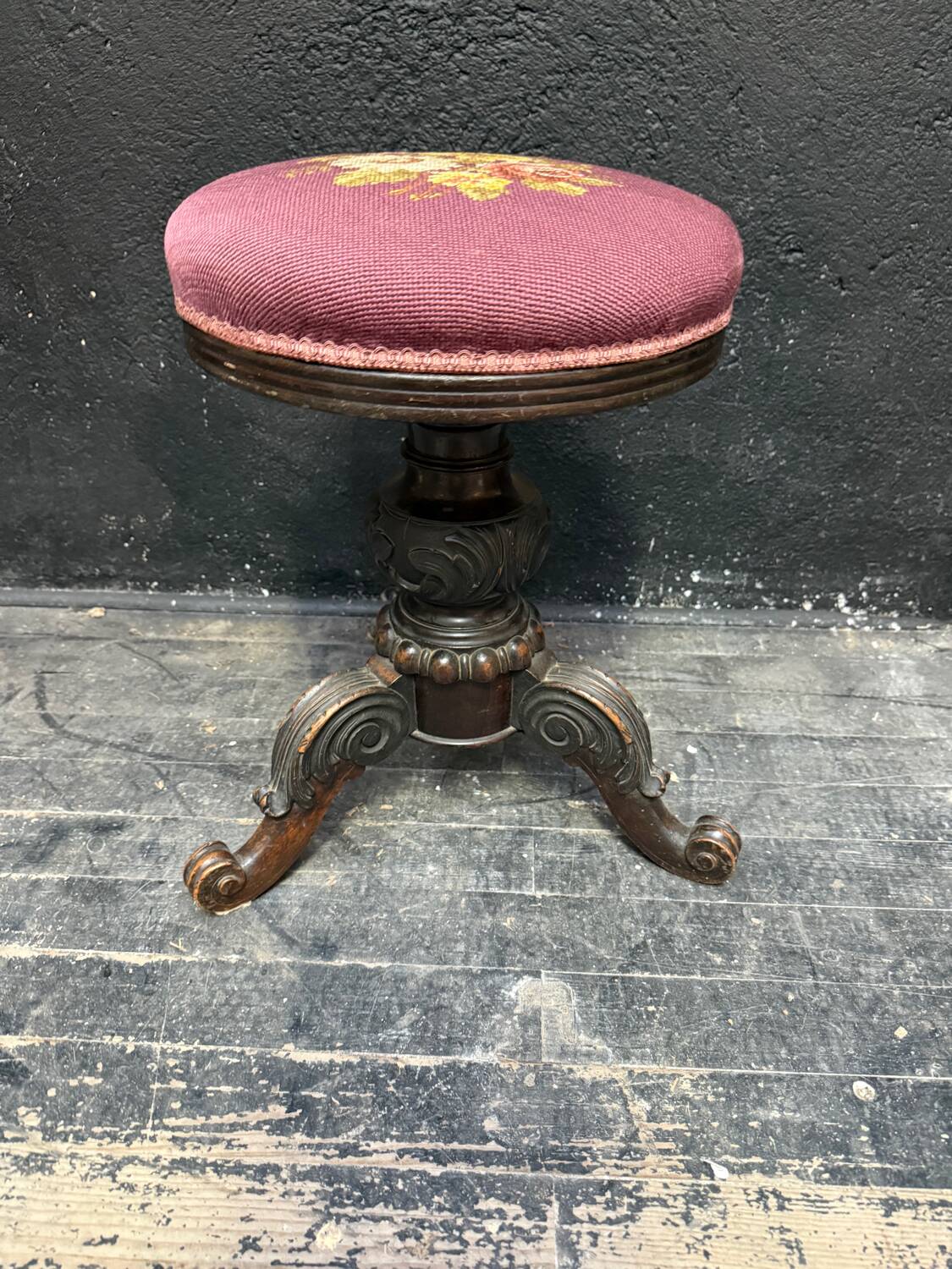 Antique piano stool