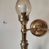 2-light wall light in brass and glass tulips