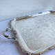 Old flat tray of service Christofle model rockeries silver metal