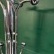 Vintage chrome metal coat rack