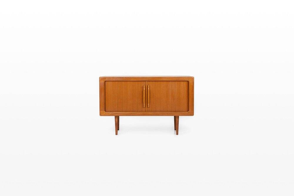 Danish teak sideboard with tambour doors and drawers, 1960s