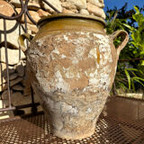 Ancient terracotta pottery jar