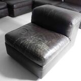 Vintage leather Durlet Model 'Jeep' Modular sofa set, 1970s