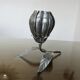 Flower ashtray in silver metal from the 60s and 70s