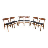 Chaises de salle à manger Mid-Century Modèle 210 de Farstrup Møbler, années 1960, ensemble de 6