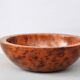 Mid Century Turned Oak Burl Bowl  Centerpiece Bowl
