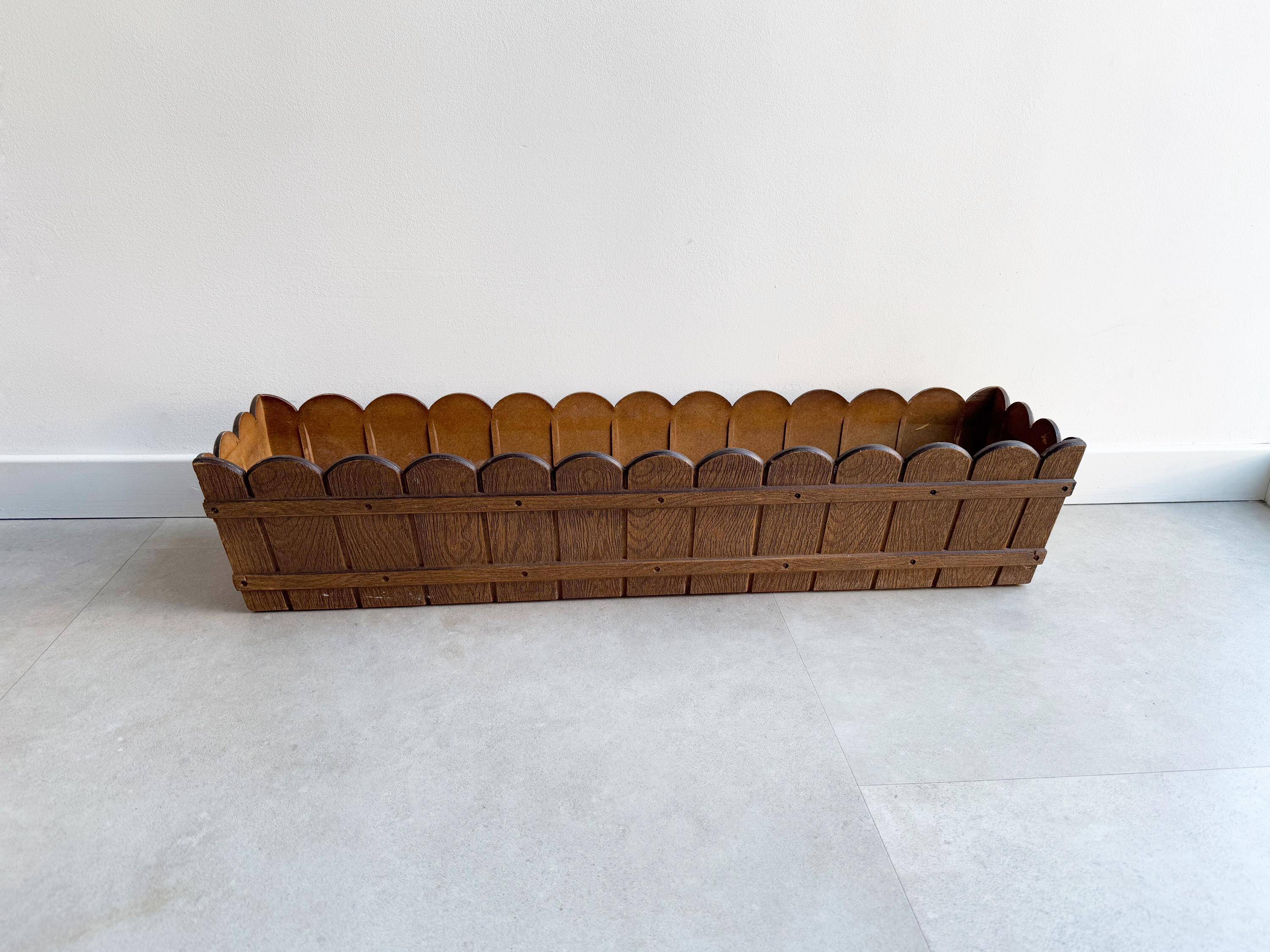 Large! Vintage rectangular plastic planter by EMSA