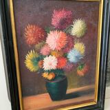 Peinture de fleurs ancienne