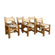 Elm and leather chairs