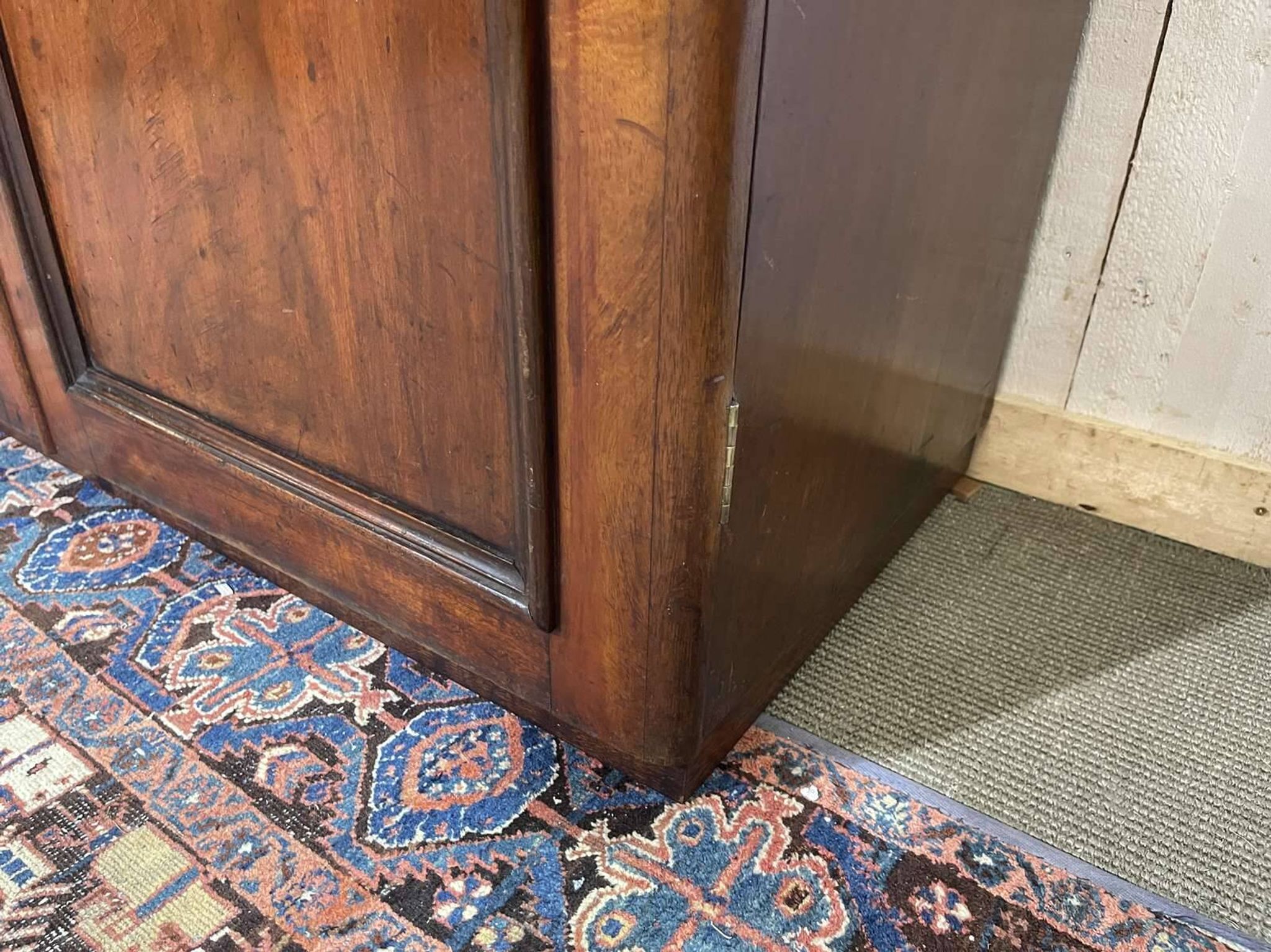 19th century English mahogany two-part bookcase
