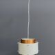 Metal, white and brass color pendant lamp by VEB 1960s