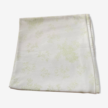Pale green tablecloth