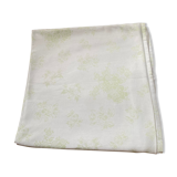 Pale green tablecloth