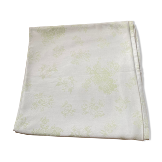 Pale green tablecloth