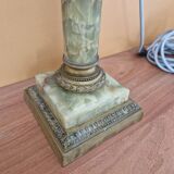 Lamp base in the shape of a Corinthian column in onyx and bronze - Napoleon III late 19th century