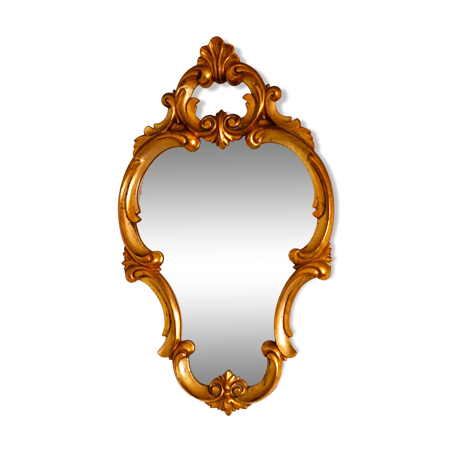 Baroque style gilded wooden mirror