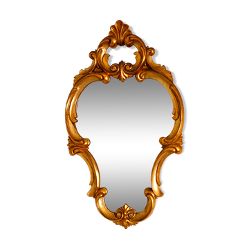 Baroque style gilded wooden mirror