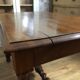 Louis XIII wooden desk, twisted feet and braces