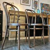 Series of 4 ZPM Radomsko bistro chairs for Thonet
