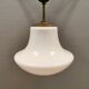 Older ceiling/hanging lamp in milky white opaline glass.