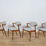 Mid Century Teak Model 42 Dining Chairs by Kai Kristiansen for Schou Andersen, 1960s, Set of 4