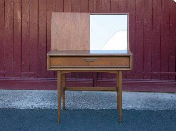 Meuble coiffeuse, meuble scandinave, bureau, console, meuble design, 50's