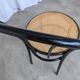 Mid-Century Thonet Style Dining Chair / Black Bentwood & Cane Seat Vintage