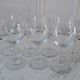 Set of 7 wine glasses engraved 50s