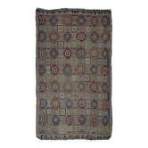 Kilim Turc Yuruk Vintage 173x284 cm Geometrique Vert et Bleu