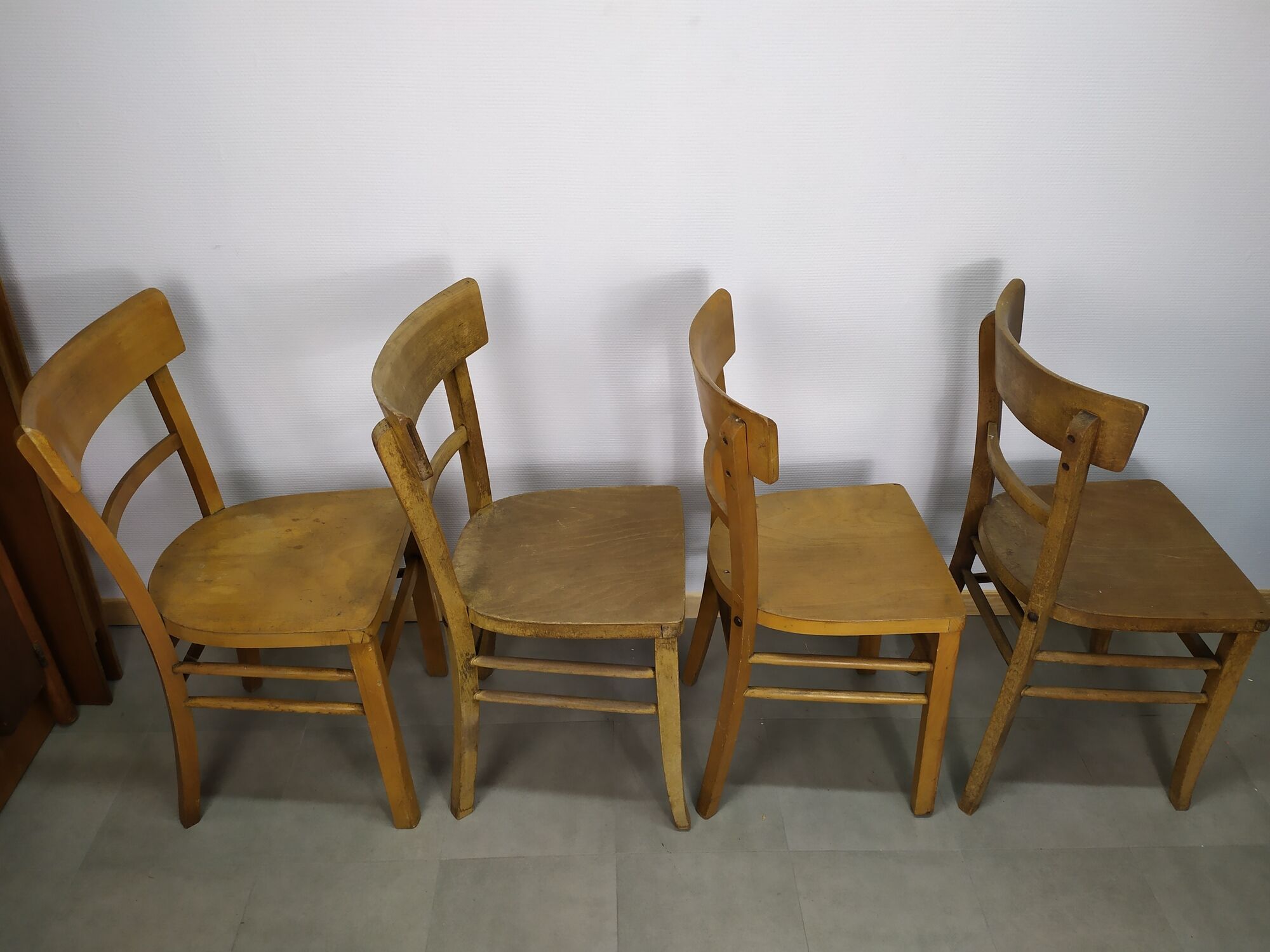 Lot of 4 Luterma Wood Bistrot Chair - year 50 - 60