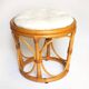 Rattan stool 1980s