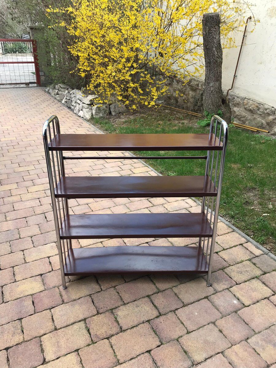 Bauhaus style metal book shelf, 1920