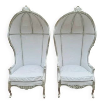 Decoration or event planning, Pair of Louis XV Armchairs, Throne