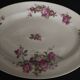 Oval porcelain serving dish decorated with roses MF Limoges