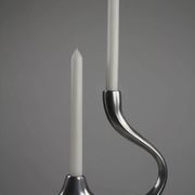 Cast Aluminium Two-Light Candle Holder – Sweden, 1970s
