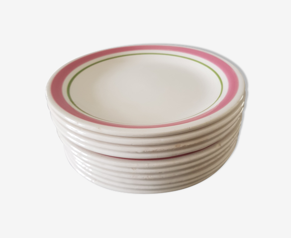 10 assiettes à dessert vintage