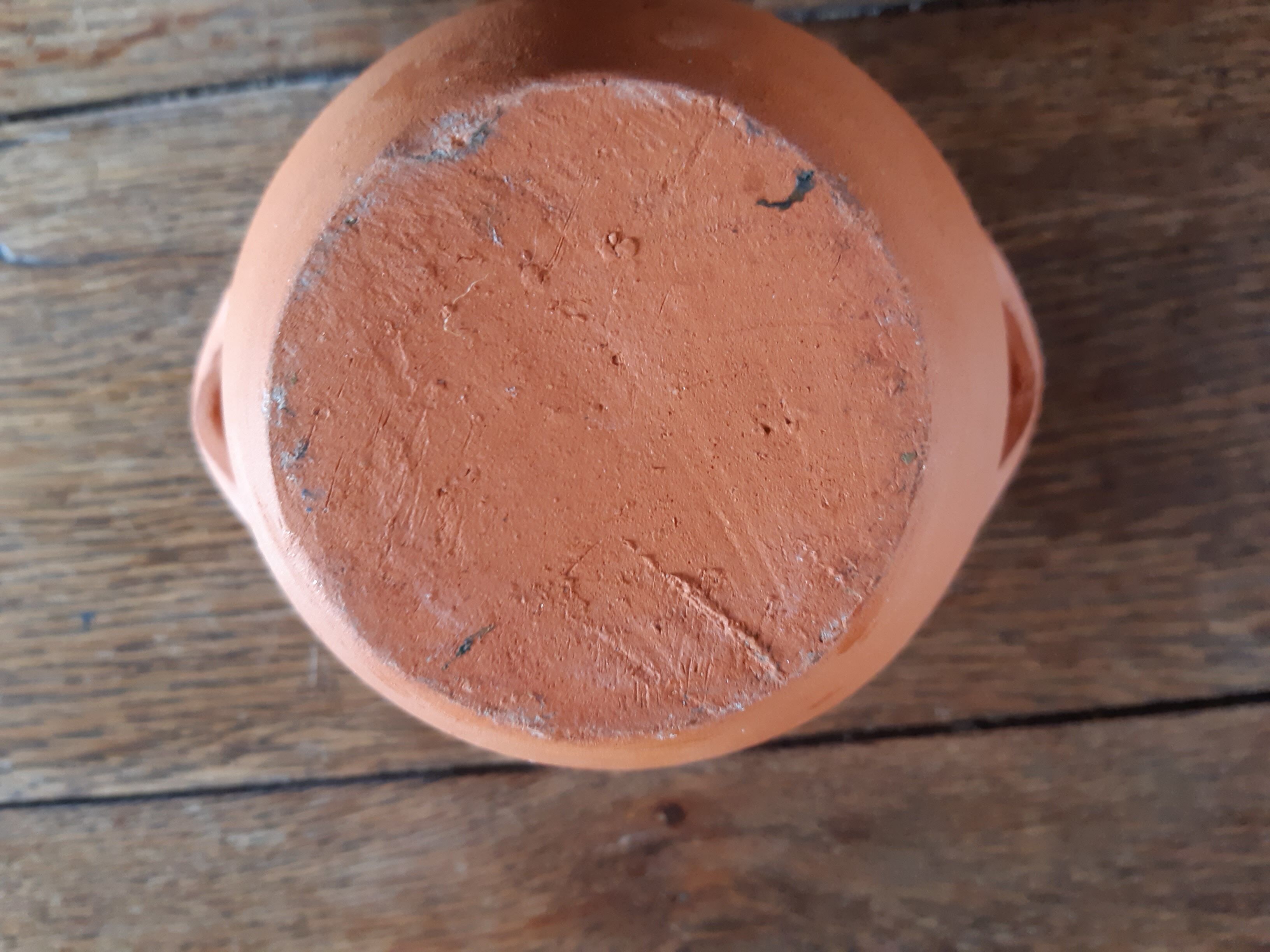 Terracotta vase with two handles