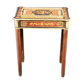 19th Century Napoleon Marquetry Gilt Bronze Pear Wood Console