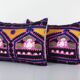 Set of 2 vintage embroidered cushion covers 41x51 cm