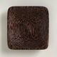 Set of two small trays or catchalls in Art Deco style made of palm wood.