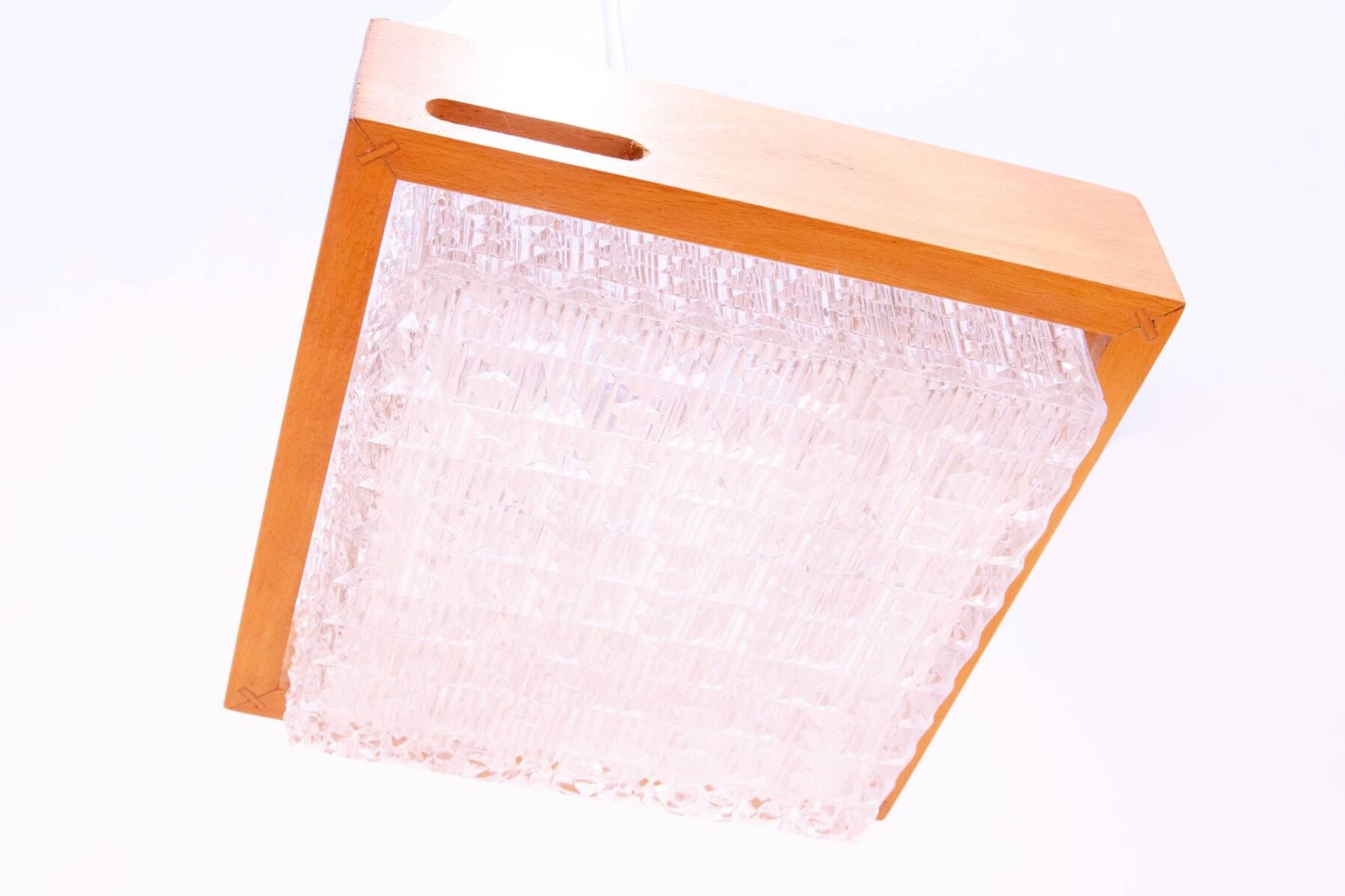 Eastern Bloc Brutalist Pendant Lamp, 1970s, Czechoslovakia