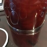 Service tray of silver metal, wood and fake tortoiseshells 1970