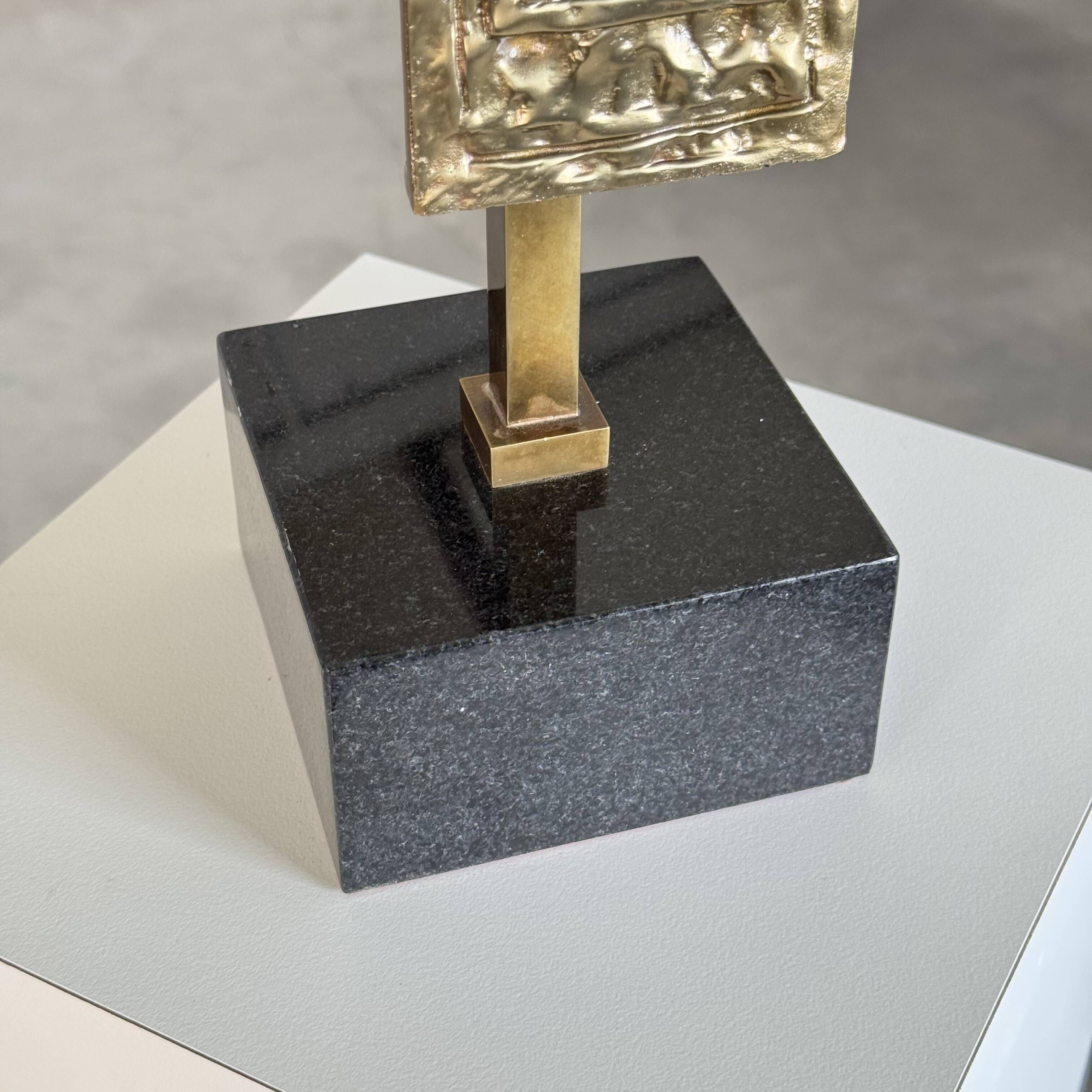 Pair of Dioniso Table Lamps in Marble and Brass by Angelo Brotto, Esperia