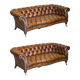 Paire de canapés Chesterfield en cuir Howard & Sons