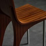 Postmodern Walnut Dining Chairs, Italy, 1980s