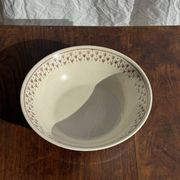 Lot d'un saladier et un plat circulaire frise marron vintage D28
