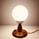 Wooden bedside lamp, S.P. Metal Kraków, 1960s