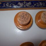 Old 18th-19th century inkwell with polychrome and salamander decoration